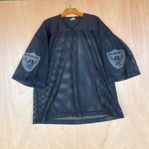 VTG Raiders  Black Mesh Men's Shirt with Gray Patches